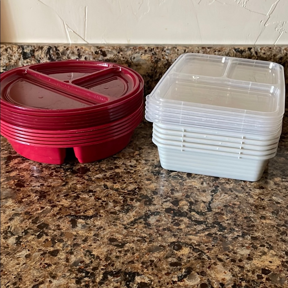 Red and Clear Food Storage Containers
